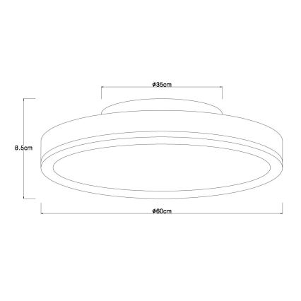 Globo - Plafonnier LED dimmable LED/40W/230V 2700-6500K Ø 60 cm + télécommande