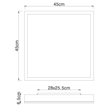 Globo - Plafonnier LED/24W/230V