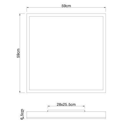 Globo - Plafonnier LED/36W/230V