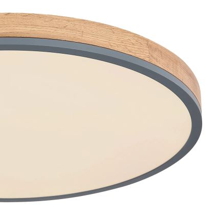 Globo - Plafonnier à intensité variable LED/40W/230V 2700-6500K d. 60 cm + télécommande marron/gris