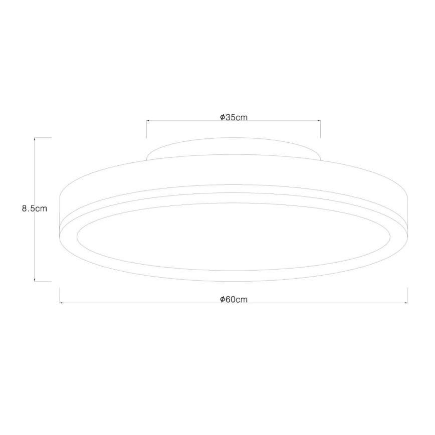 Globo - Plafonnier à intensité variable LED/40W/230V 2700-6500K d. 60 cm + télécommande marron/gris
