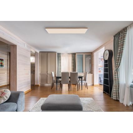 Globo - Plafonnier LED dimmable LED/36W/230V 2700-6500K marron/blanc + télécommande
