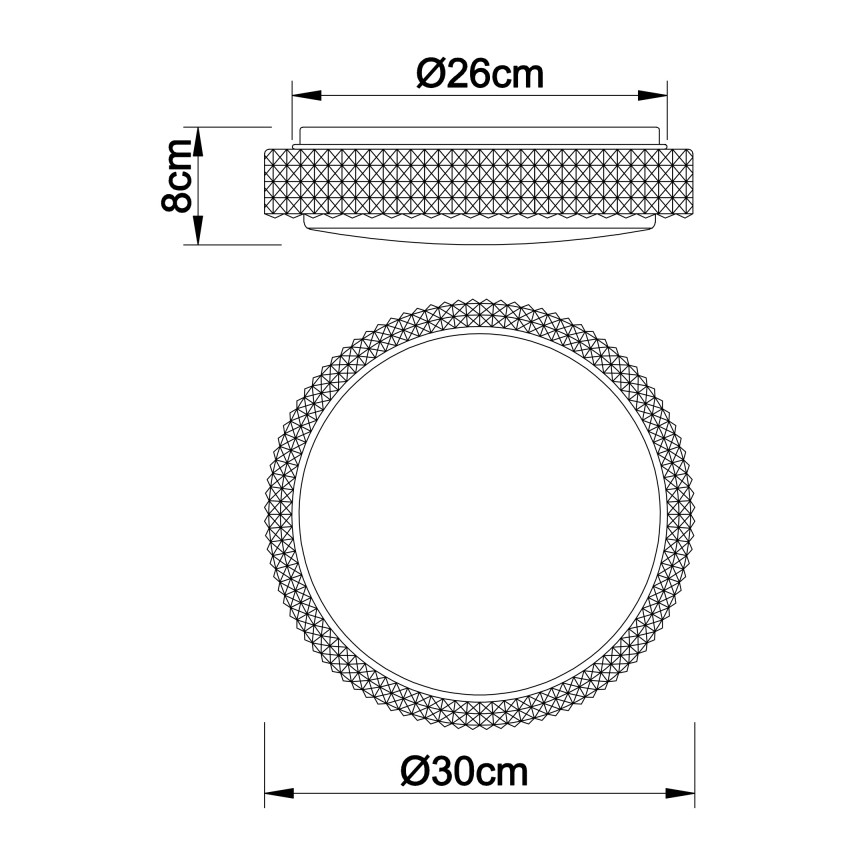 Globo - Plafonnier LED/12W/230V 2700/4200/6500K d. 30 cm