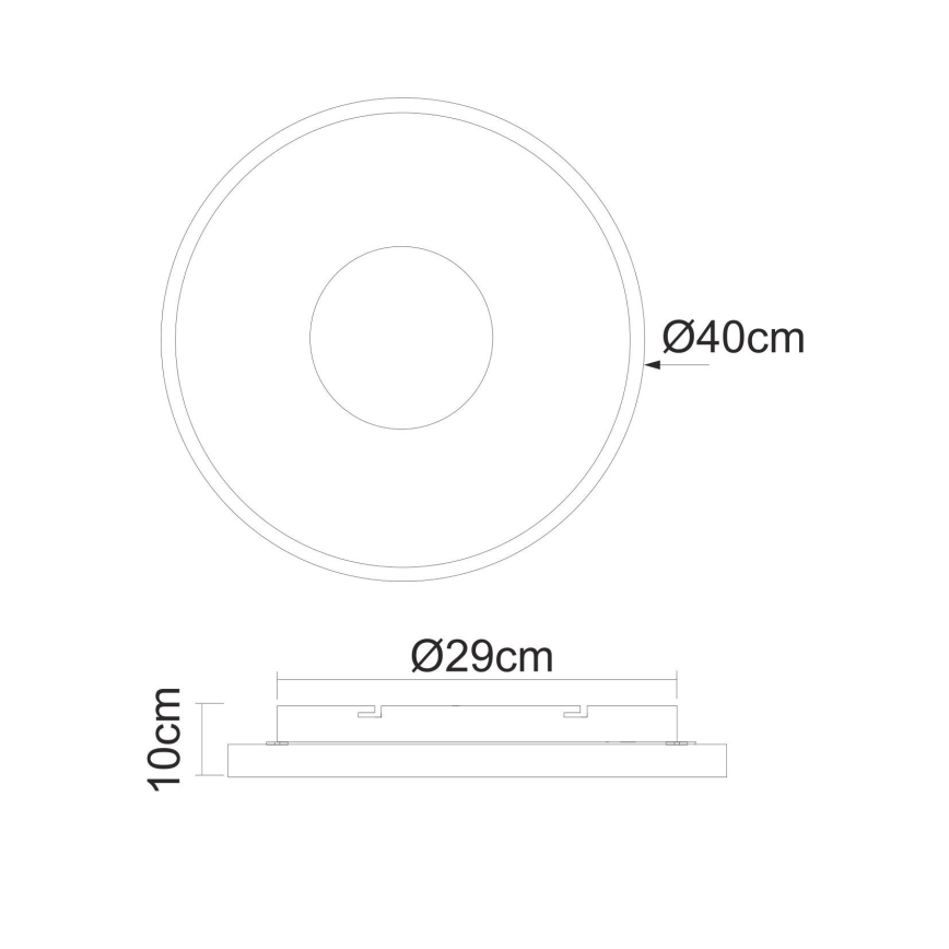 Globo - Plafonnier à intensité variable LED/30W/230V + télécommande