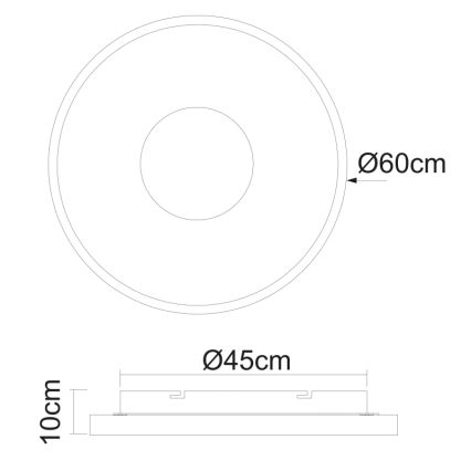 Globo - Plafonnier à intensité variable LED/42W/230V + télécommande