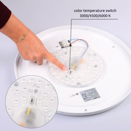 Globo - Plafonnier LED/24W/230V 3000/4500/6000K d. 43,7 cm