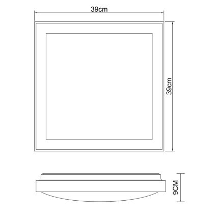 Globo - Plafonnier LED/24W/230V 3000/4500/6000K