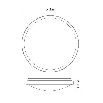 Globo - Plafonnier LED/24W/230V 3000/4500/6000K d. 42 cm