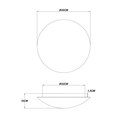 Globo - Plafonnier LED/24W/230V 3000K Ø 35 cm