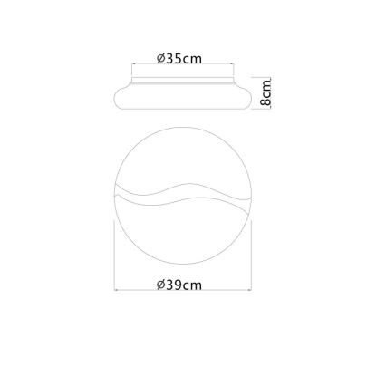 Globo - Plafonnier LED LED/24W/230V 3000/4200/6000K Ø 39 cm