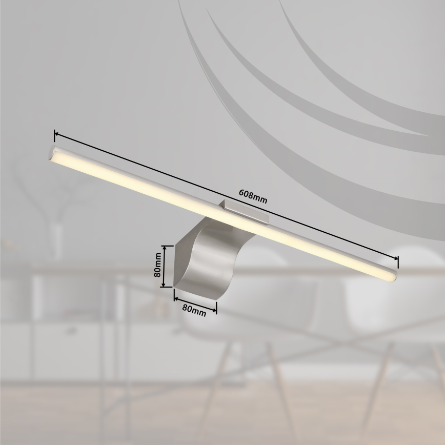 Globo - Éclairage de miroir salle de bain LED/10W/230V 60,8 cm IP44 chrome brillant