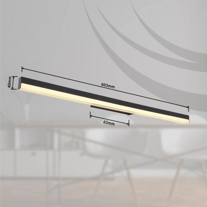 Globo - Applique murale LED/18W/230V 3000/6000K 80 cm noir