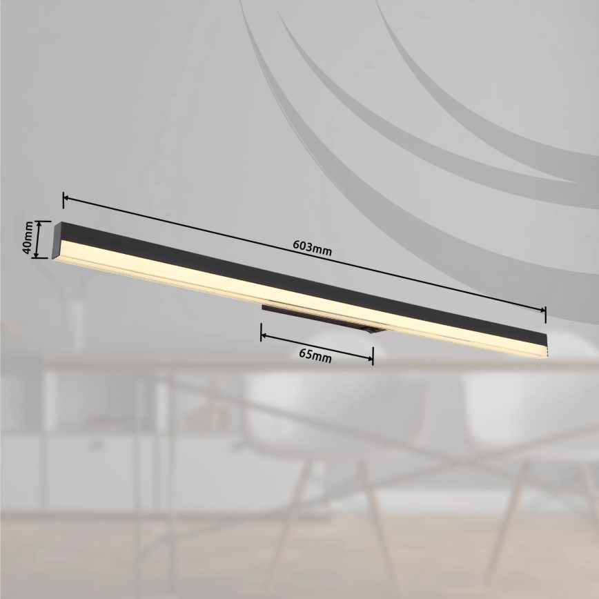 Globo - Applique murale LED/18W/230V 3000/6000K 80 cm noir
