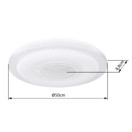 Globo - Plafonnier à intensité variable LED/30W/230V 3000-6500K d. 50 cm blanc Wi-Fi Tuya + Télécommande