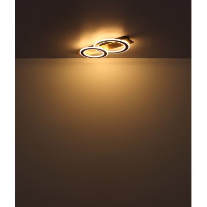 Globo - Plafonnier LED/40W/230V marron