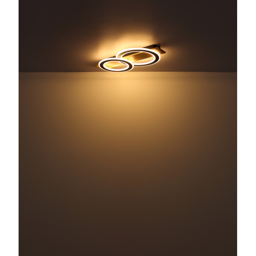 Globo - Plafonnier LED/40W/230V marron