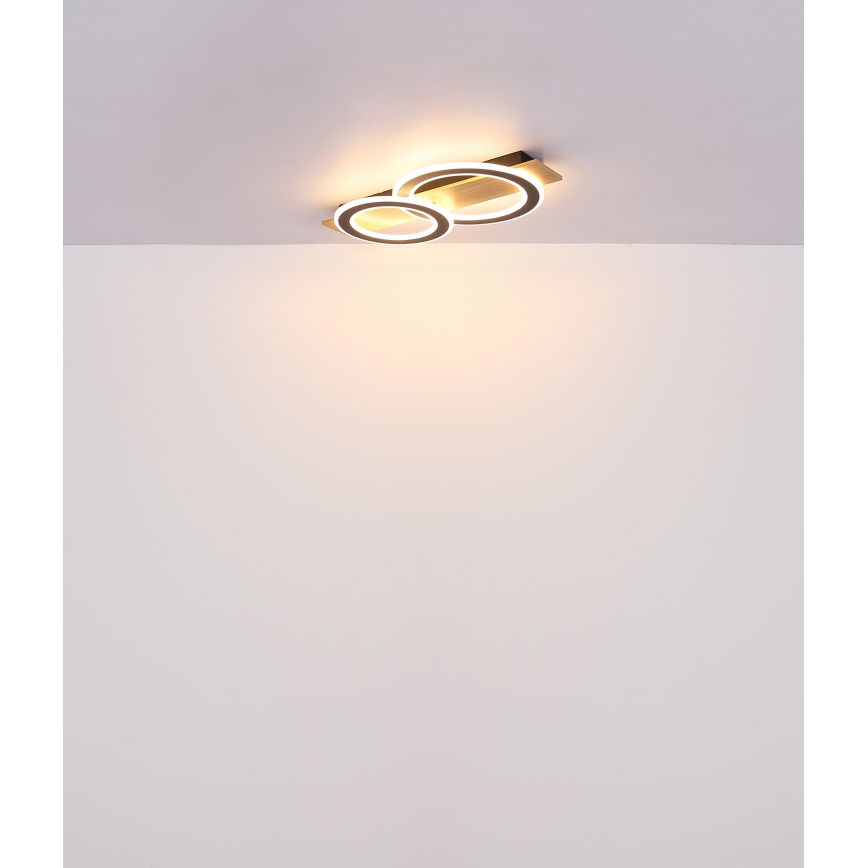 Globo - Plafonnier LED/40W/230V marron