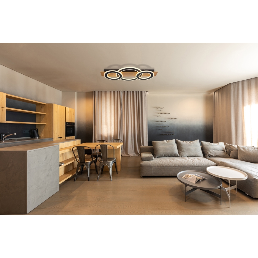 Globo - Plafonnier LED/50W/230V marron