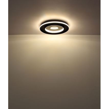 Globo - Plafonnier à intensité variable LED/30W/230V 2700-6500K d. 52,5 cm noir + Télécommande