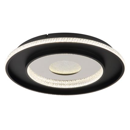 Globo - Plafonnier à intensité variable LED/30W/230V 2700-6500K d. 52,5 cm noir + Télécommande