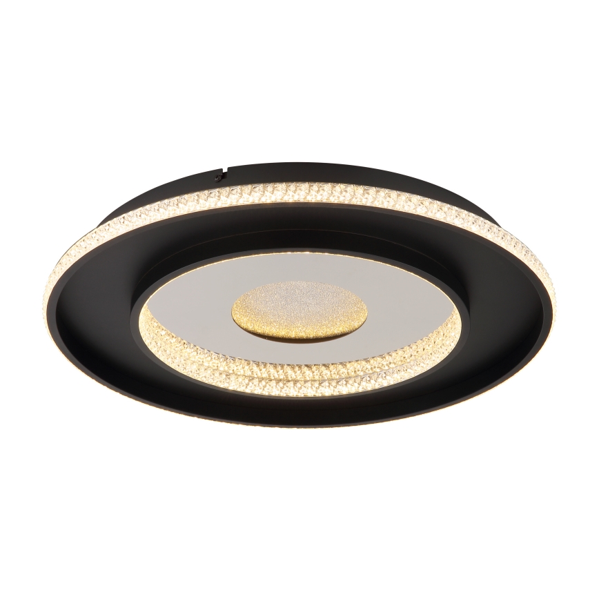 Globo - Plafonnier à intensité variable LED/30W/230V 2700-6500K d. 52,5 cm noir + Télécommande