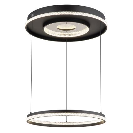 Globo - Suspension filaire à intensité variable LED/54W/230V 2700-6500K d. 60 cm noir + Télécommande