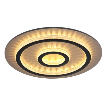 Globo - Plafonnier LED dimmable LED/40W/230V 3000-6500K Ø 45 cm noir + télécommande