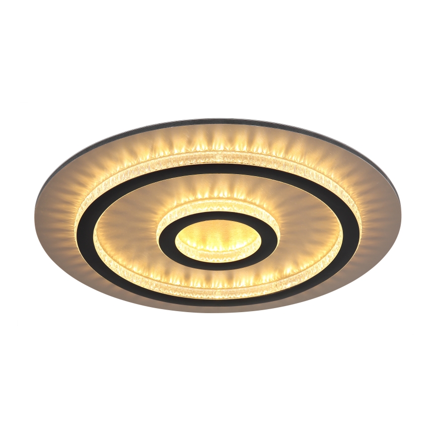 Globo - Plafonnier LED dimmable LED/40W/230V 3000-6500K Ø 45 cm noir + télécommande