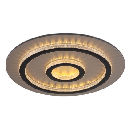 Globo - Plafonnier LED dimmable LED/40W/230V 3000-6500K Ø 45 cm noir + télécommande