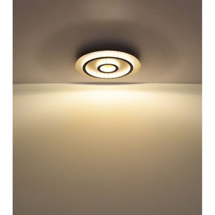 Globo - Plafonnier LED dimmable LED/40W/230V 3000-6500K Ø 45 cm noir + télécommande