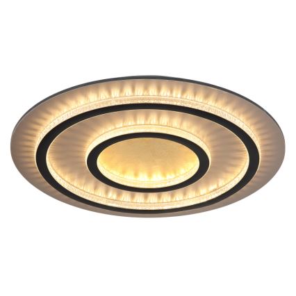 Globo - Plafonnier LED dimmable 60W/230V 3000-6500K Ø 55 cm noir + télécommande