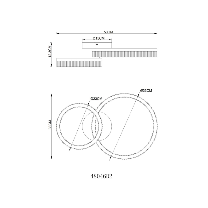 Globo - Plafonnier LED/24W/230V 3000K 33x50 cm