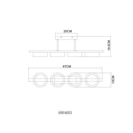 Globo - Lustre plafonnier LED/24W/230V 3000K
