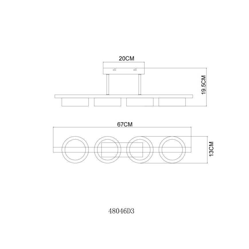 Globo - Lustre plafonnier LED/24W/230V 3000K