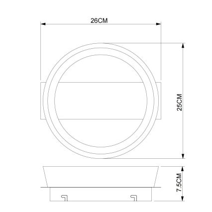 Globo - Plafonnier LED/12W/230V 3000K 26x25 cm