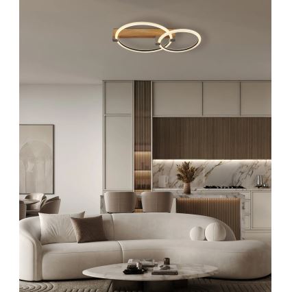 Globo - Plafonnier LED 24W/230V 3000K 58x38 cm beige