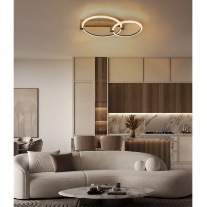 Globo - Plafonnier LED 24W/230V 3000K 58x38 cm beige
