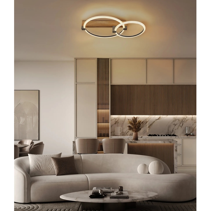 Globo - Plafonnier LED 24W/230V 3000K 58x38 cm beige
