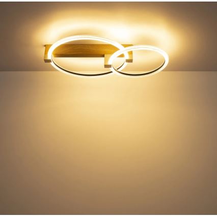 Globo - Plafonnier LED 24W/230V 3000K 58x38 cm beige