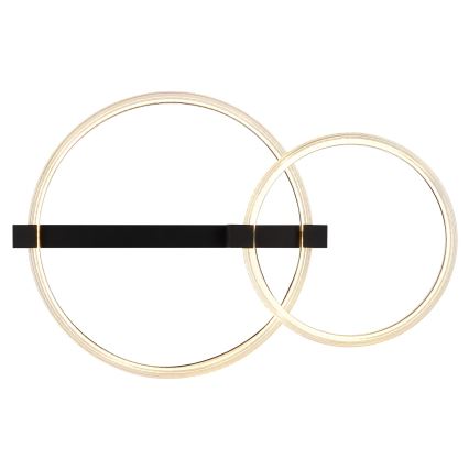 Globo - Plafonnier LED 24 W 230 V 3000 K 58 x 38 cm noir