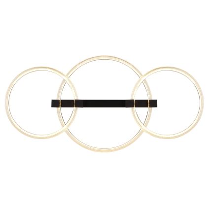 Globo - Plafonnier LED 40W/230V 3000K 76,1x38 cm noir