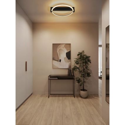 Globo - Plafonnier LED 15W/230V 3000K 41,4x38 cm noir