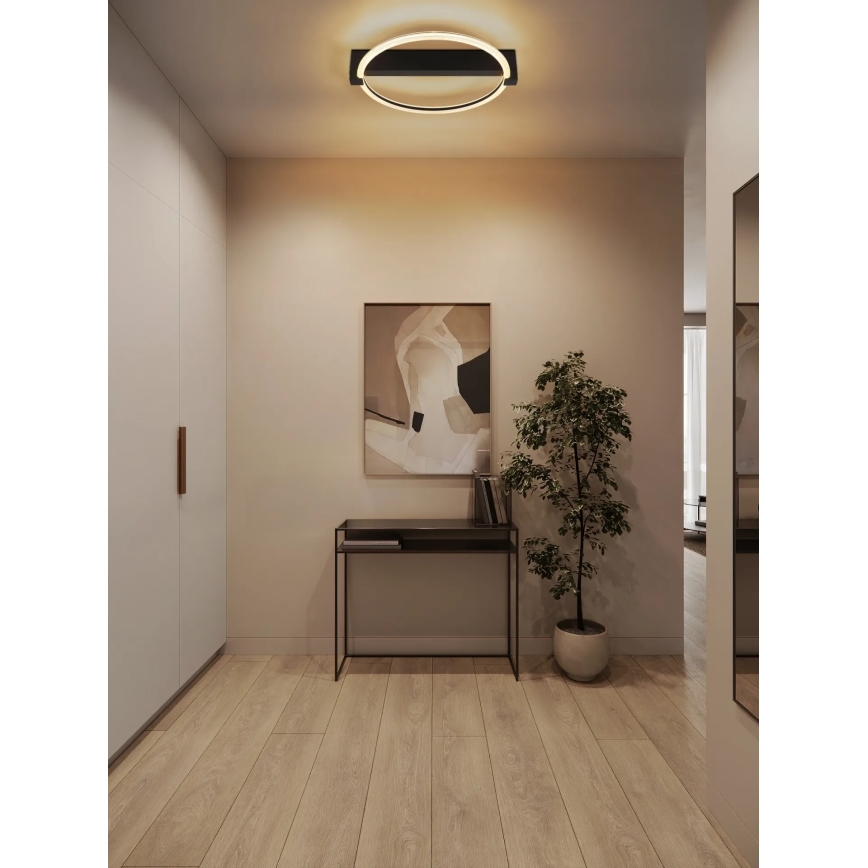 Globo - Plafonnier LED 15W/230V 3000K 41,4x38 cm noir