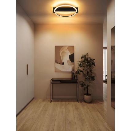 Globo - Plafonnier LED 15W/230V 3000K 41,4x38 cm noir