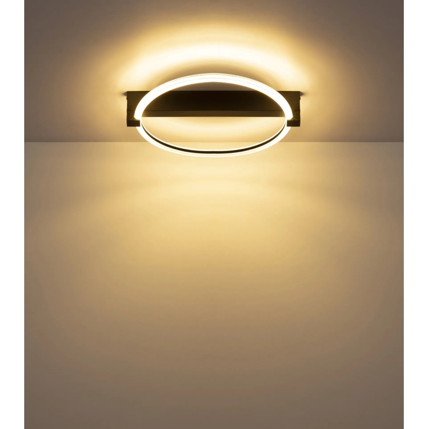 Globo - Plafonnier LED 15W/230V 3000K 41,4x38 cm noir
