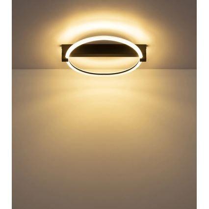 Globo - Plafonnier LED/15W/230V 3000K 41,5x38 cm noir