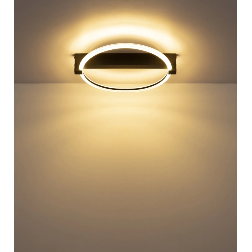 Globo - Plafonnier LED/15W/230V 3000K 41,5x38 cm noir