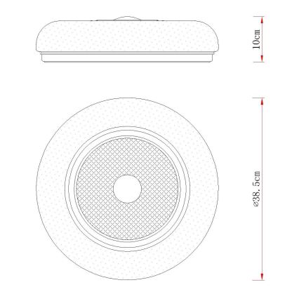 Globo - plafonnier LED 24W/230V 2700/4000/6000K Ø 38,5 cm blanc