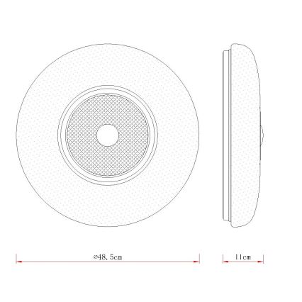 Globo - Plafonnier LED/36W/230V 2700/4000/6000K Ø 48,5 cm blanc