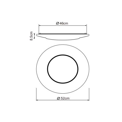 Globo - Plafonnier LED/24W/230V 3000/4500/6500K